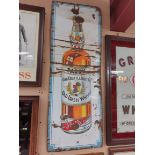 Paddy Old Irish Whiskey enamel advertising sign { 127 cm H x 46 cm W}.