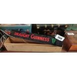 Draught Guinness counter light in original box. {8 cm H x 36 cm W x 6 cm D}.