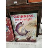 Guinness Is Good For You tinplate advertising sign. {60 cm H x 43 cm W}.