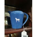 White Horse Whiskey ceramic advertising jug. {14 cm H x 17 cm W}