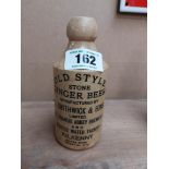 Old Style Stone Ginger Beer manufactured by E Smithwick and Sons Limited St Francis Abbey Brewery