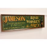 Jameson Irish Whiskey Distilled Matured & Bottled in Ireland Bow St Dublin Est. 1780 wooden