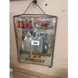 John Jameson Whiskey advertising mirror {31 cm H x 24 cm W}.