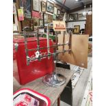 1960's Six bottle chrome optic stand. {54 cm H x 54 cm W}.