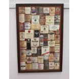 Whiskey Labels framed montage. { 89cm H X 59cm W }.