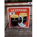 Perspex Guinness counter sign. {18 cm H x 19 cm W}.