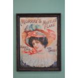 Murray's Mottled Flake ' Always Cool and Sweet' framed advertising print. { 68cm H X 52cm W }.