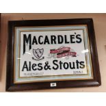 Macardle's Ales and Stouts Dundalk framed advertising print. {61 cm H x 78 cm W}.