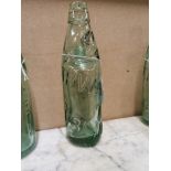 19th C. glass Codd bottle - Thwaites Dublin. { 22 cm H x 6 cm Dia}.