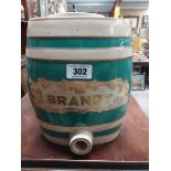 Brandy Spirit ceramic barrel. { 28 cm H x 25 cm W}.