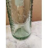 19th C. glass Codd bottle - Donohoe Ltd Star Mineral Water Enniscorthy. { 22 cm H x 6 cm Dia}.