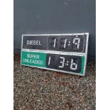 Garage Forecourt advertising sign Diesel/Unleaded light up boz. {79 cm H x 162 cm W x 15 cm D}