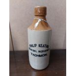 Philip Keating General Merchant Taghmon stoneware Ginger beer bottle. {17 cm H x 7 cm Dia}