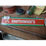 Smithwick's Perspex shelf advertising light {9 cm H x 38 cm W}.