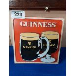 Perspex Guinness advertising shelf sign {19 cm H x 19 cm W}.