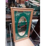 Club Orange framed advertising mirror. {58 cm H x 38 cm W}.