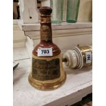 Bell's Scotch Whiskey ceramic bottle { 26cm H X 15cm Dia }.