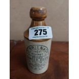 O'Brien and Co's Dublin stoneware Ginger beer bottle. {17 cm H x 7 Dia}.