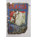 Ideal Tea enamel advertising sign { 91cm H X 60cm W }.