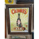 Cairn's Ale framed print. {54 cm H x 44 cm W}.