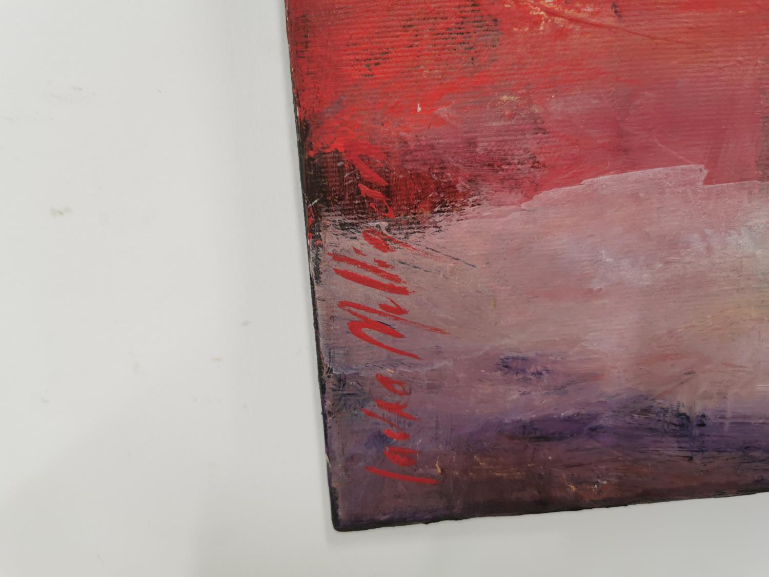 Laura Milligan Abstract Oil on Canvas { 80cm H X 30cm W }. - Image 2 of 2