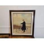 Brian O'Flathery 1997 Michael Collins framed watercolour on Board { 81cm H X 73cm W }.