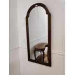19th C. wall mirror mounted in a mahogany frame {122cm H x 55cm W}