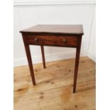 Good quality Georgian mahogany side table with stainwood inlay the single drawer in the frieze