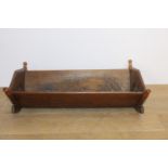 19th. C. oak baby's cradle { 22cm H X 74cm W X 46cm D }.