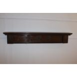 Carved mahogany door head { 20cm H X 122cm W X 15cm D }.