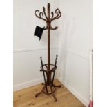 Good quality Bentwood hat and coat stand {190cm H x 50cm Dia.]