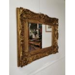 19th C. giltwood and gesso wall mirror {70 cm H x 86 cm W}.