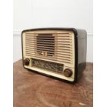 Early 20th C. Philips Bakelite radio with original back {28cm H x 37cm W x 19cm D}