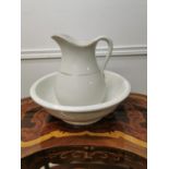 19th C. Bell's Pottery Glasgow ewer and basin {32cm H x 36cm Dia.}