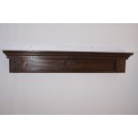 Carved mahogany door head { 20cm H X 122cm W X 15cm D }.