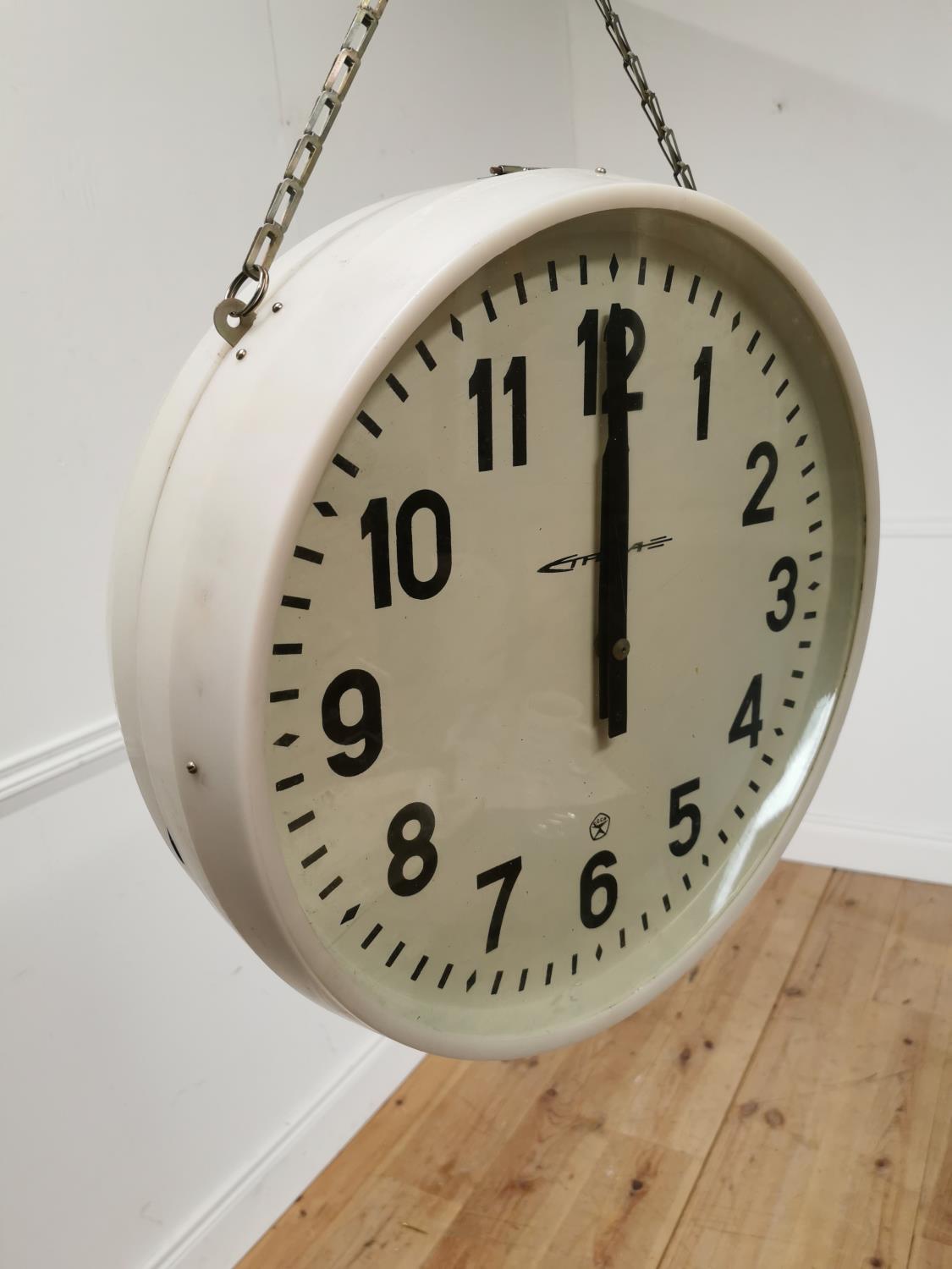 Vintage clock { 46cm H X 17cm Dia }. - Image 2 of 3