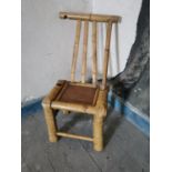 19th. C. Bamboo child’s chair - missing a piece of bamboo { 77cm H X 38cm W X 29cm D }.