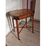 Early 19th C. inlaid satinwood occasional table with single drawer in the frieze raised on four