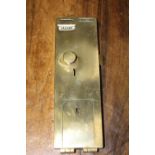 Brass Toilet door lock with Vacant slot { 34cm H X 10cm W X 10cm D }.