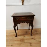 Good quality burr walnut and inlaid lowboy with single drawer in the frieze raised on cabriole