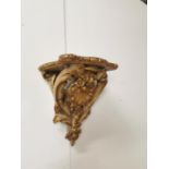 Decorative 19th. C. giltwood wall sconce { 26cm H X 24cm W X 15cm D }.