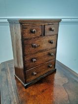 Edwardian rosewood apprentice chest {30 cm H x 23 cm W x 11 cm D}.