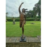 Exceptional quality bronze sculpture of Mercury {163 cm H x 70 cm W x 50 cm D}.