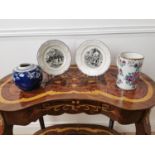 Misc. lot of ceramics - Two French ceramic plates, ginger jar and large mug.