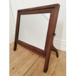 Edwardian mahogany dressing table mirror. { 54cm H X 57cm W X 26cm D }.