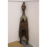 African Tribal Queen wooden figurine { 164cm H X 30cm W X 25cm D }.
