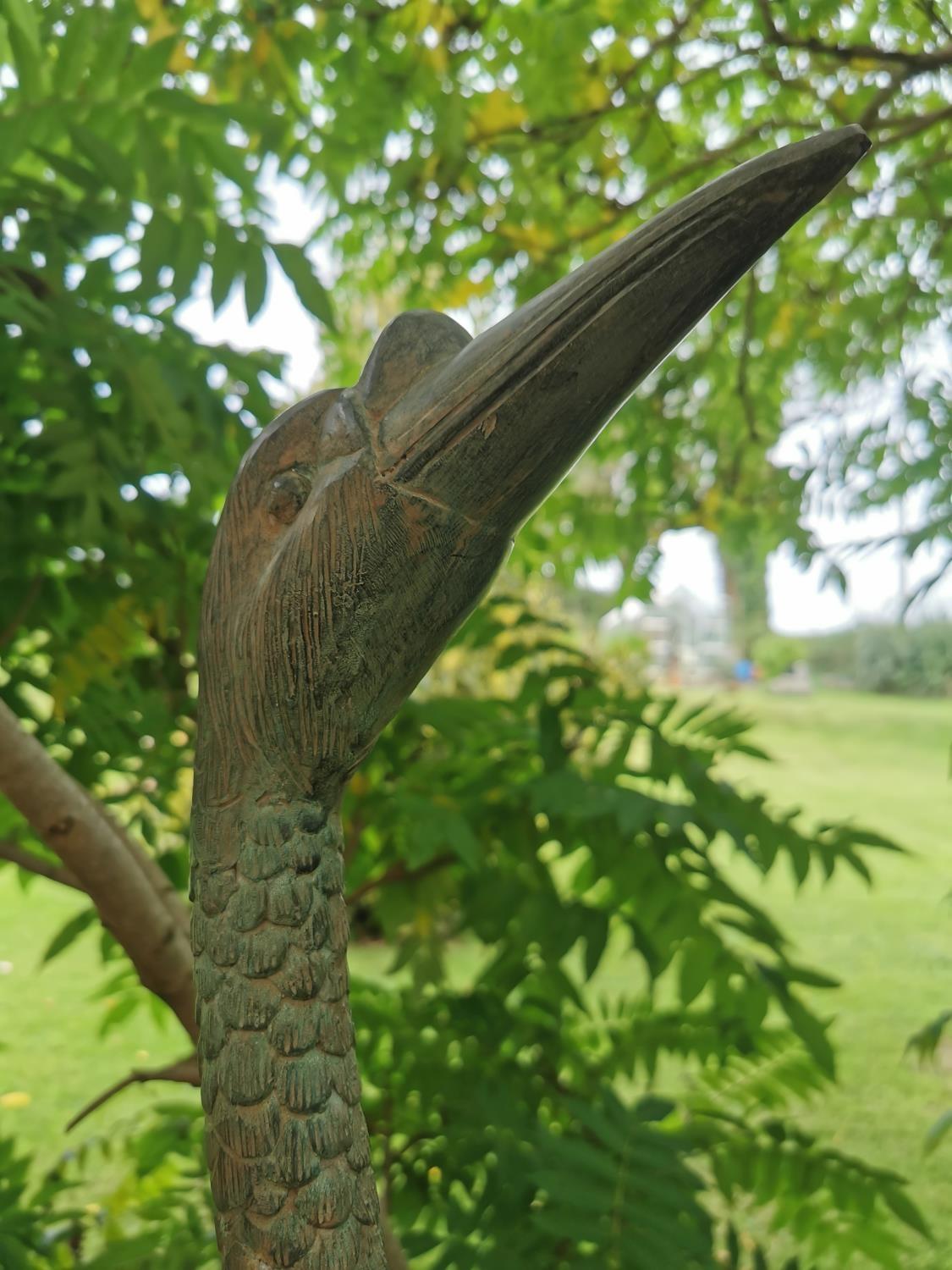 Set of exceptional quality bronze Swans - also can be used as water feature {90 cm H x 67 cm W x - Bild 3 aus 5