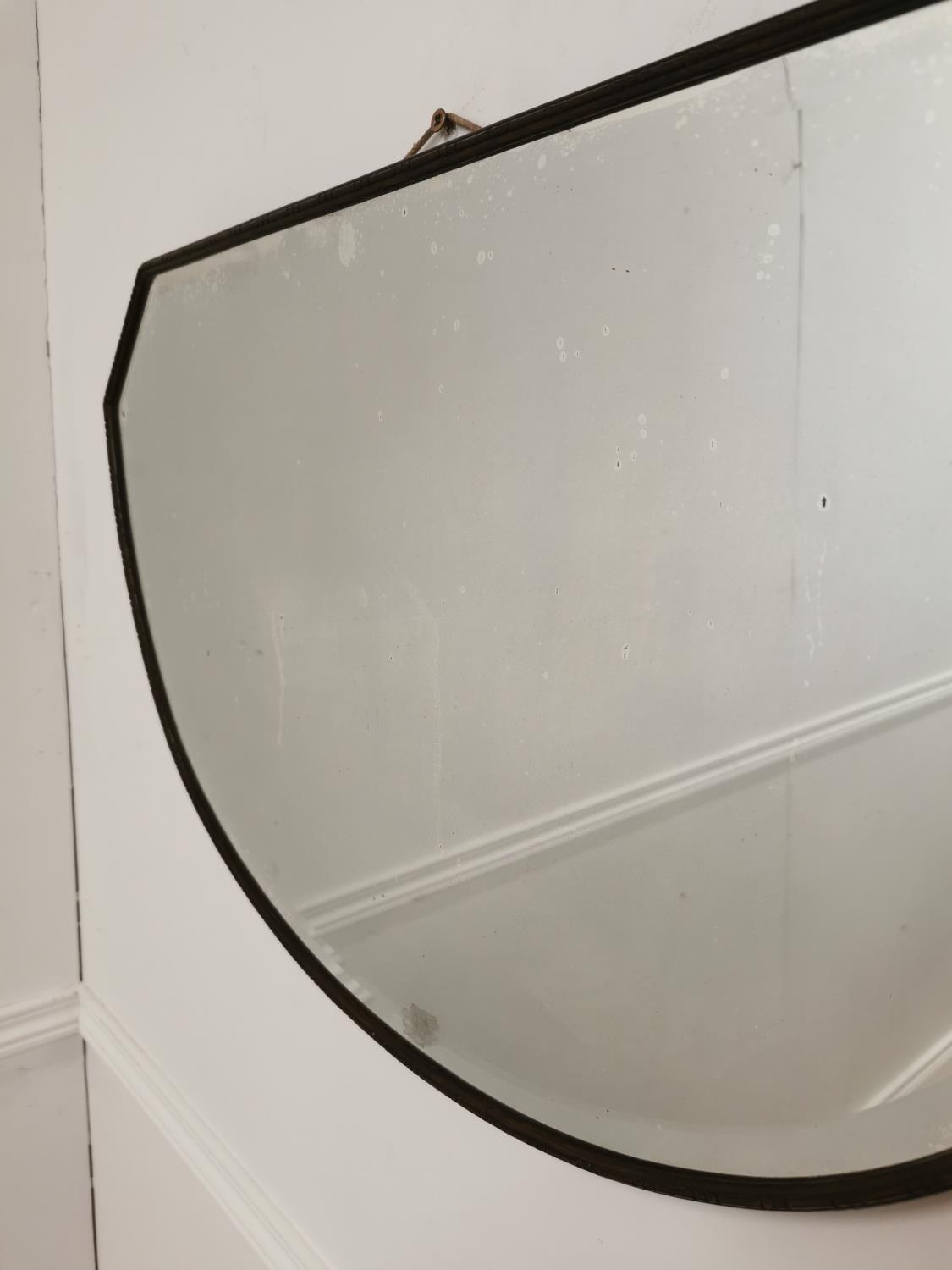 Art Deco wall mirror mounted in a mahogany frame { 45cm H X 62cm W }. - Image 3 of 3