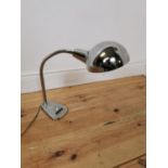 1950's chrome desk lamp {43 cm H x 43 cm W x 20 cm D}.