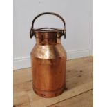 Early 20th. C. copper creamery can { 52cm H X 30cm Dia. }.